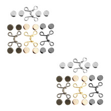 8Sets Assorted Color Non-Slip Pants Buttons Nail-Free Jeans Buckles