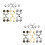 8Ensembles Boucles De Ceinture Jeans Accessoires Couleurs Variées 1