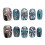 (L) Fireworks Cat Eye Fake Nails - Odorless & Comfortable 4