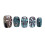 (L) Fireworks Cat Eye Fake Nails - Odorless & Comfortable 7