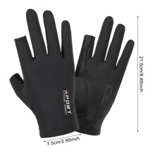 (Black two fingers) Anti-Slip Cycling Gloves for Outdoor & Beach