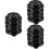 12St ABS Wieldop Voor Auto Velg Zwart Solide Design 6