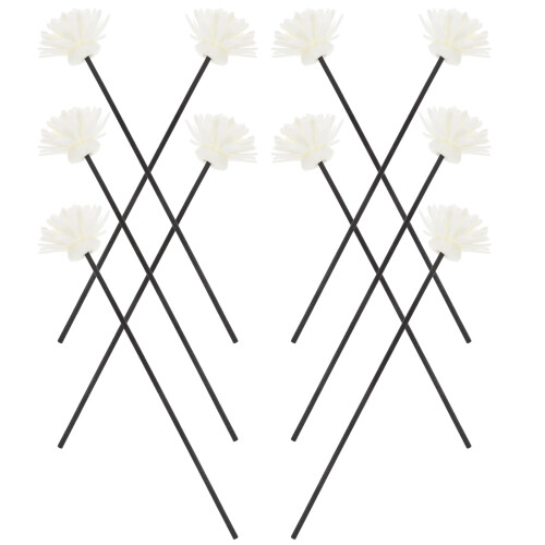 40Pcs Black Pe Diffuser Sticks with Flower for Home Fragrance Aroma 2