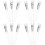12Pcs Portable Nose Shadow Brushes Ps Aluminum for Precise Nose Makeup 6