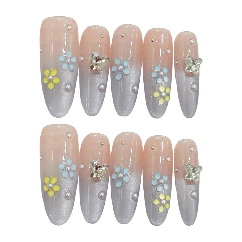 Dachuang Beauty (Eternal Ellipse) Cat Eye Press-On Nails, Natural & Unbreakable