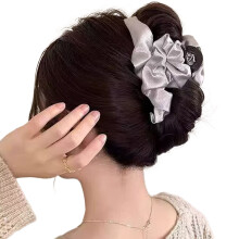 (4) Satin Hair Claws for Women & Girls, 50 Char