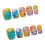 (M) Rainbow Gradient False Nails with Star Glitter, 10Pcs 2