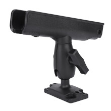 MiniPort Fishing Rod Holder With Easy Installation, 360Degrees Mini Rod Holder Featuring Rotating Ball Mechanism For Kayak Use, Easily Adjust