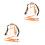 2Pièces De Ski Enfants Orange Résistant De Traction 1