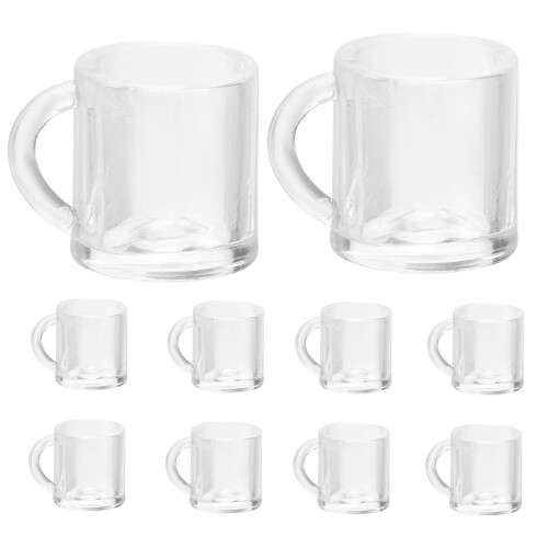 20Pièces Mini Tasses ABS Transparent Accessoire Décor Miniature 1