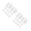 20Pièces Mini Tasses ABS Transparent Accessoire Décor Miniature 8