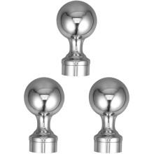 3Pcs Silver Metal Flag Pole Finial Tops for Home Stair and Fence Rail