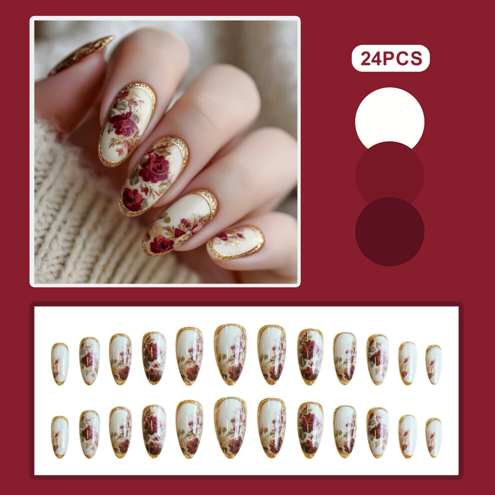 Dachuang Beauty Floral Press-On Nails - Easy Application