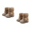2Paires Bottes D'hiver Bébé Beige Chaudes 6