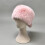 (Pink) Faux Fur Hat with Tail - Holiday Gift 1