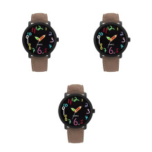 3Pcs Waterproof Kids Cartoon Wrist Watch Durable Quartz Multi Color