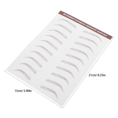 3Sheets Light Brown Waterproof Eyebrow Transfers Peel Off Natural Look 2