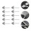 20Pcs Silver Stainless Corner Puttying Trowel with Ergonomic Grip 10