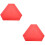 2Pièces Rouge Triangle Aluminium Résistant 7