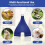 2Pcs Lightweight PU Chicken Transport Bag Blue with Handle Sling 5