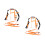2Pièces De Ski Enfants Orange Résistant De Traction 7