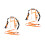 2Pièces De Ski Enfants Orange Résistant De Traction 8