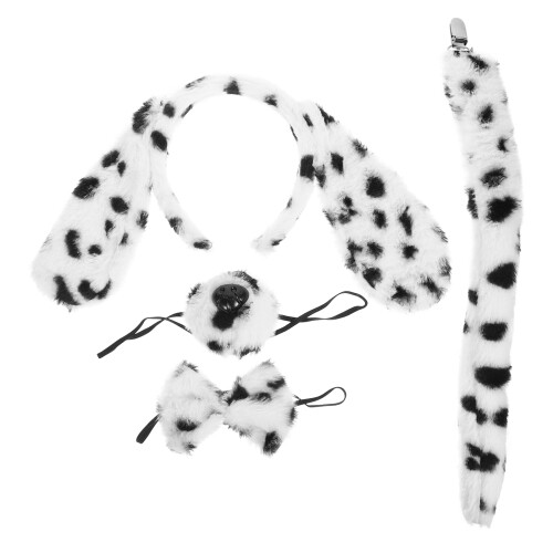 3Sets Dog Cosplay Headband Tail Set Soft Material Costume 1