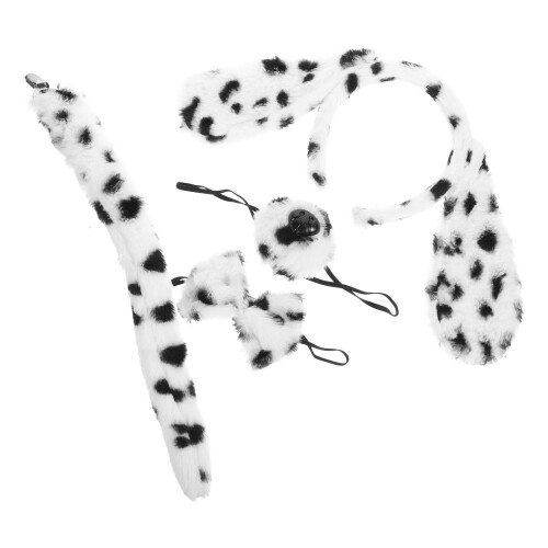 3Sets Dog Cosplay Headband Tail Set Soft Material Costume 2