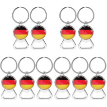 10Pcs Lightweight Metal Bottle Openers Keychain for Men Assorted Color