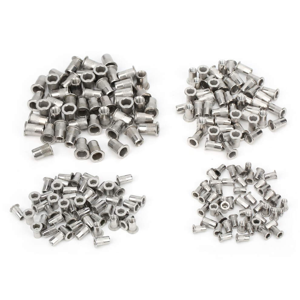 Professional Rivet Nut Insert Collection Knurled Body Threaded Rivet Insert For Industrial Applications, Corrosion Resistant Stainless Steel Nutserts 9365509880548
