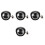 4Pcs Solid Black Electric Scooter Driving Lights with Multifunction 6
