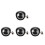 4Pcs Solid Black Electric Scooter Driving Lights with Multifunction 7