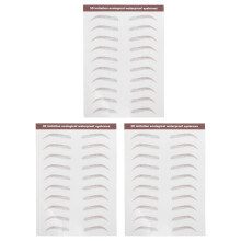 3Sheets Light Brown Waterproof Eyebrow Transfers Peel Off Natural Look