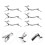 18Pcs Silver Chopstick Holder Metal Rest to Keep Table Clean 4