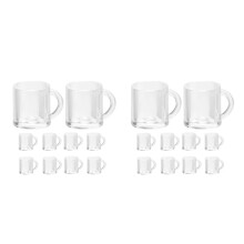 20Pièces Mini Tasses ABS Transparent Accessoire Décor Miniature