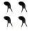 4Pcs Violin Shoulder Rest Pads Soft Black Cushion for Violin 1