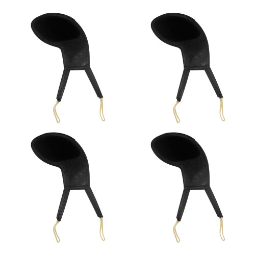 4Pcs Violin Shoulder Rest Pads Soft Black Cushion for Violin
