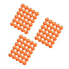 90Pcs Orange PVC Hollow Balls Lightweight Party Game Props