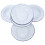 10Pcs White Enamel Round Plates Easy Clean Serving Plates for Dinner 3