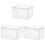3Pcs Clear Bread Holder Storage Box PP Fresh Keep Kitchen Organizer 1