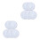 10Pcs White Enamel Round Plates Easy Clean Serving Plates for Dinner 4