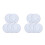 10Pcs White Enamel Round Plates Easy Clean Serving Plates for Dinner 6
