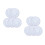 10Pcs White Enamel Round Plates Easy Clean Serving Plates for Dinner 8