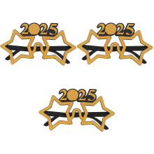 3St 2025 Gouden Partybril St Sterrenstijl Eyewear Voor Nieuwjaarsfeest