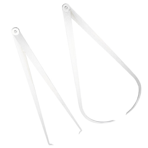 6Pcs Silver Clay Measuring Caliper Durable Steel Simple Measuring Tool 2