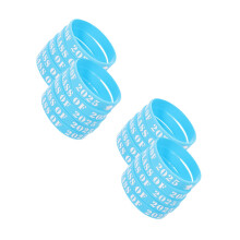 50St Blauwe Decoratieve Siliconen Armbanden Voor School En Diploma's