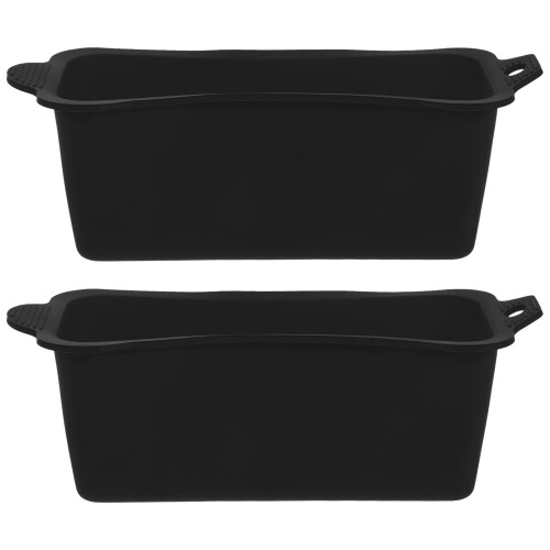 6Pcs Black Silicone Grease Cup Liners Reusable Outdoor Drip Pan Liners 1
