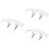 3Pcs White ABS Car Rear Spoiler Tail Wing Universal Easy Adhesive 7