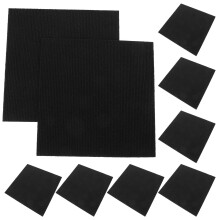 10Pcs Black Polyester Self Adhesive Anti-Slip Floor Tiles for Home