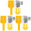 3Sets Yellow Drill Guide Set Doweling Woodworking Tools 1